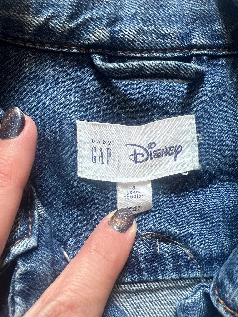 Baby Gap X Disney Mickey Mouse Dark Denim Jean Jacket Size 3